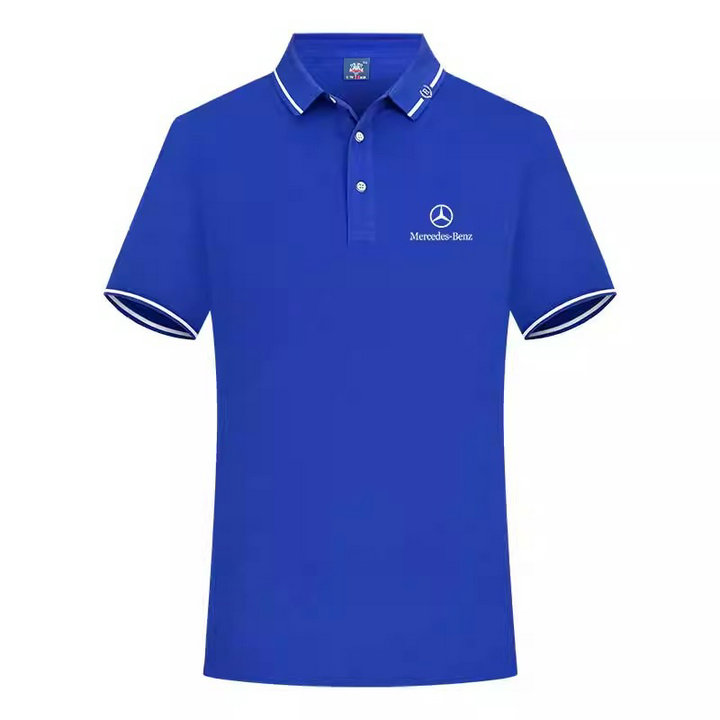 Polo Mercedes Benz Homme Tennis Manches Courtes Polo Extérieur été Loisirs Sports T-Shirt